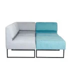 Modular sofa Lounge, upholstery La Manche Turquoise + La Manche Light Gray order